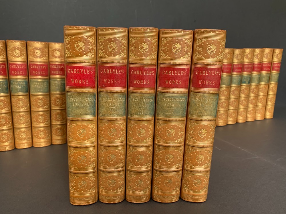 A sparkling uniformly bound 21 book selection of Carlyle's collected works from the Library Edition published 1869-1871 View IV