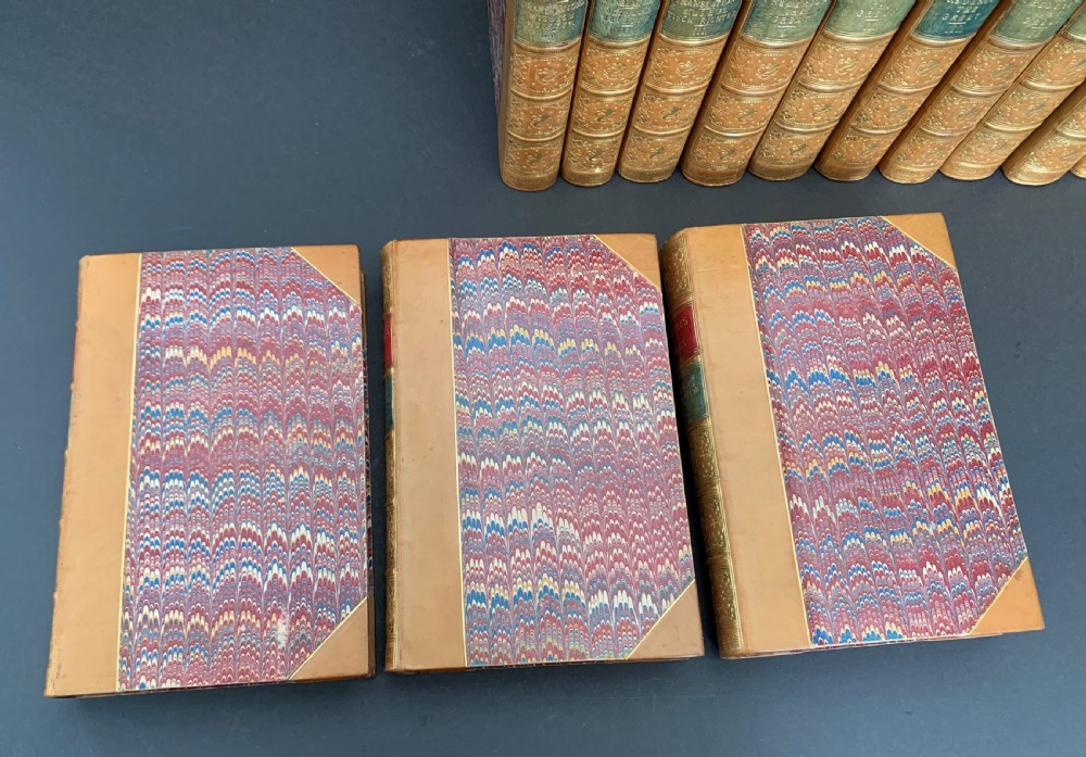A sparkling uniformly bound 21 book selection of Carlyle's collected works from the Library Edition published 1869-1871 View VII