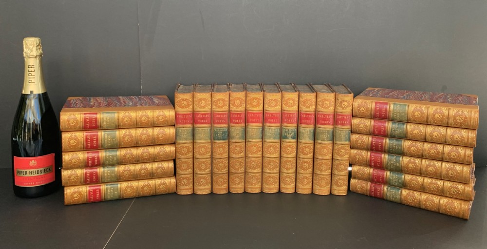 A sparkling uniformly bound 21 book selection of Carlyle's collected works from the Library Edition published 1869-1871 View X