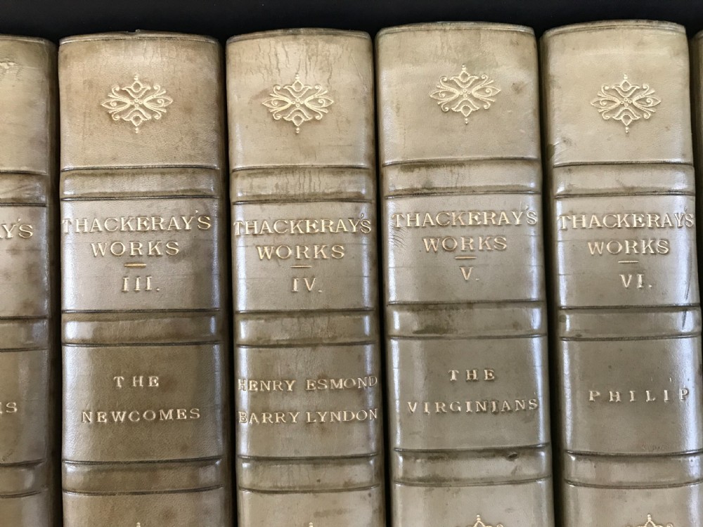 Thackeray's Works complete in 13 books uniformly bound by Bumpus View II