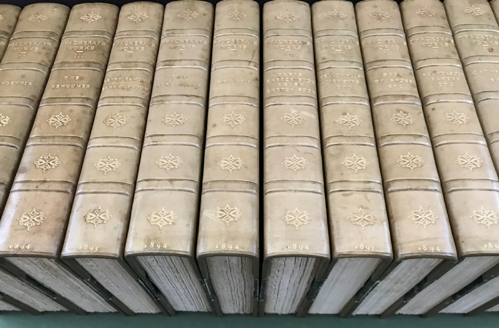 Thackeray's Works complete in 13 books uniformly bound by Bumpus View VI
