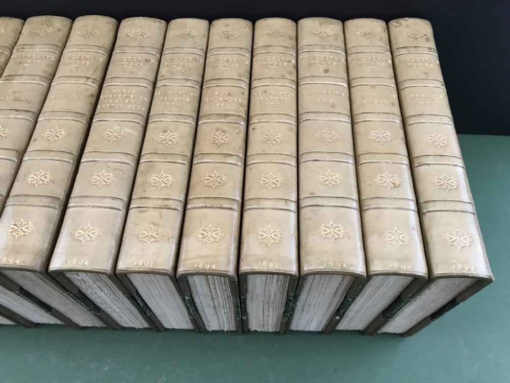 Thackeray's Works complete in 13 books uniformly bound by Bumpus View VII