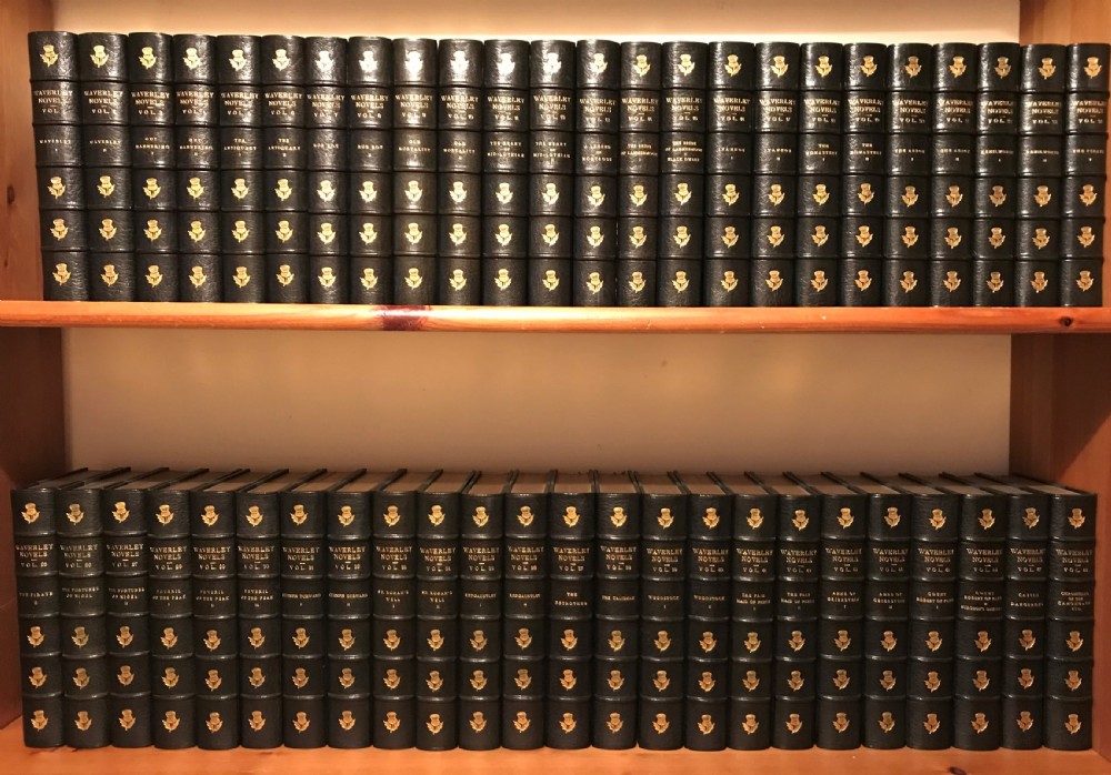 A superb set of Sir Walter Scott's Waverley's Novels complete in 48 Riviere bound books dated 1892-1894