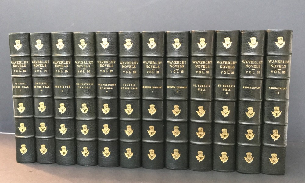 A superb set of Sir Walter Scott's Waverley's Novels complete in 48 Riviere bound books dated 1892-1894 View II