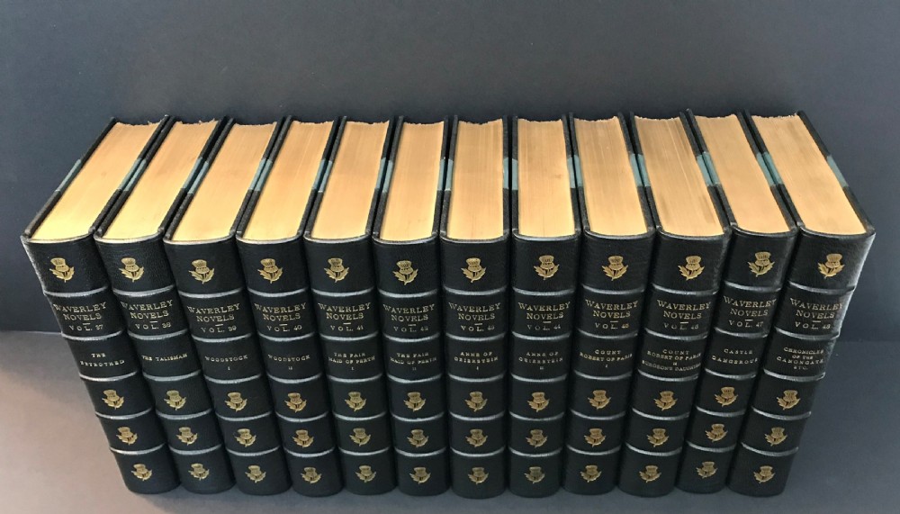 A superb set of Sir Walter Scott's Waverley's Novels complete in 48 Riviere bound books dated 1892-1894 View V