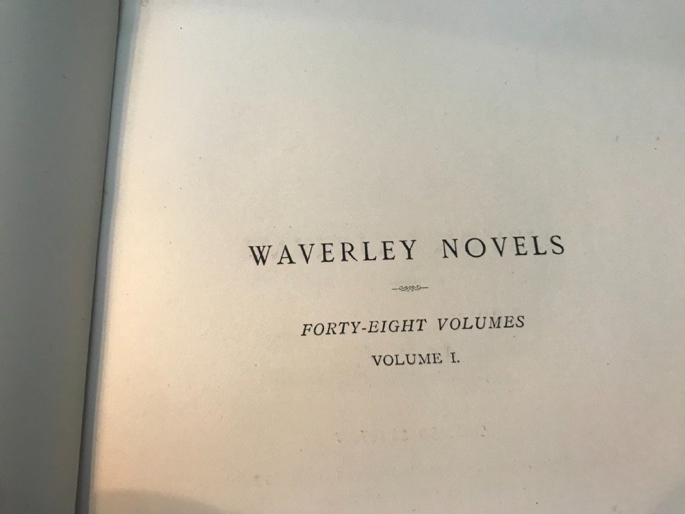 A superb set of Sir Walter Scott's Waverley's Novels complete in 48 Riviere bound books dated 1892-1894 View XIII