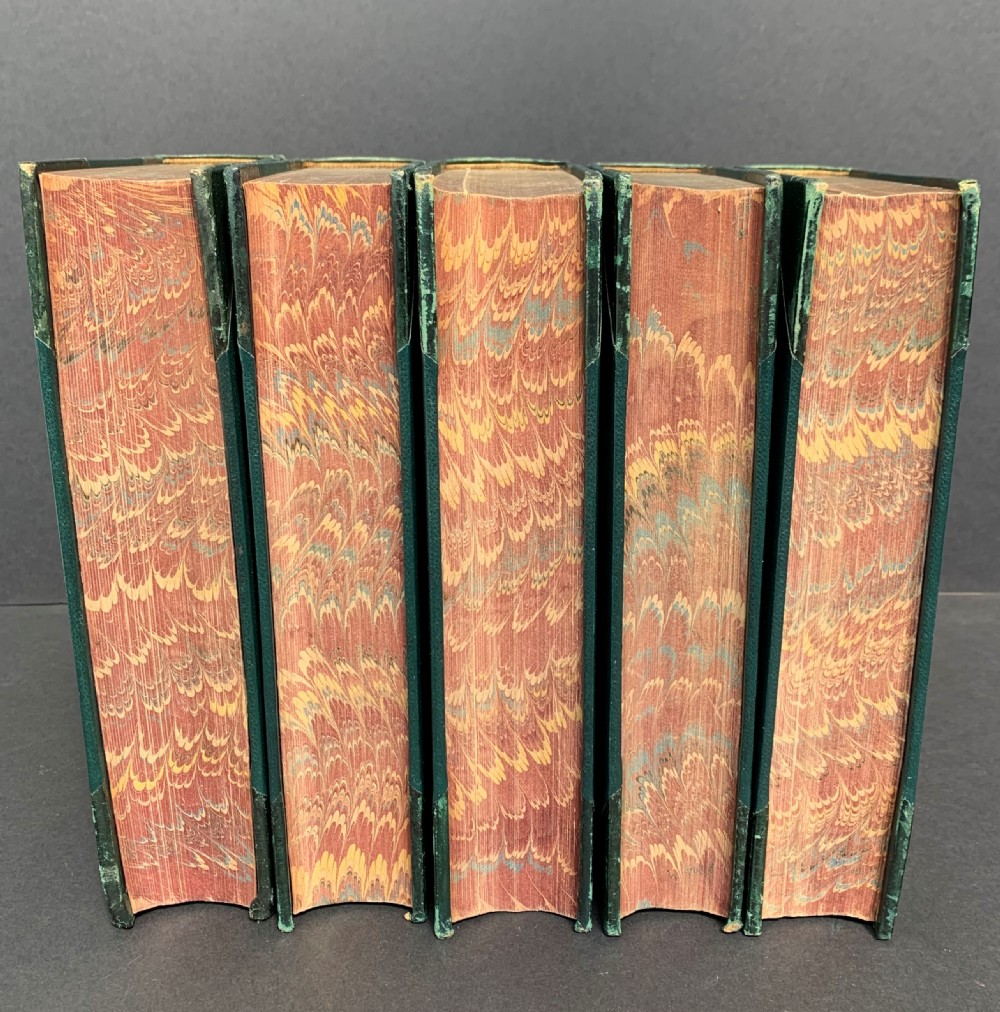 Handsomely bound late 19th century 5 book set of Sir Walter Scott's Waverley Novels  View V