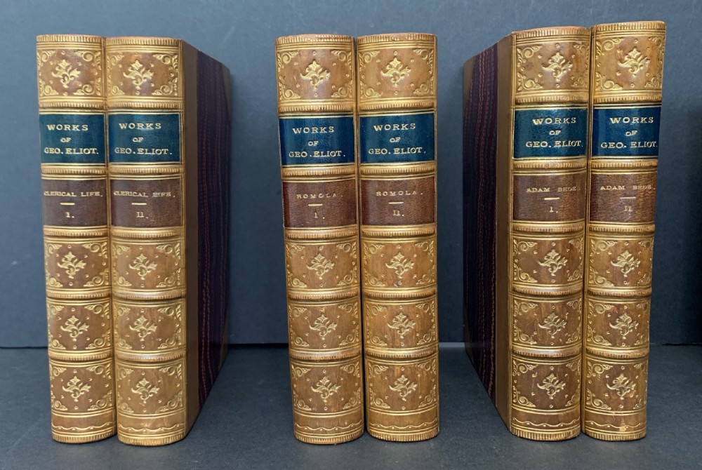 Handsomely bound partial set of The Works of George Eliot in 18 books View III