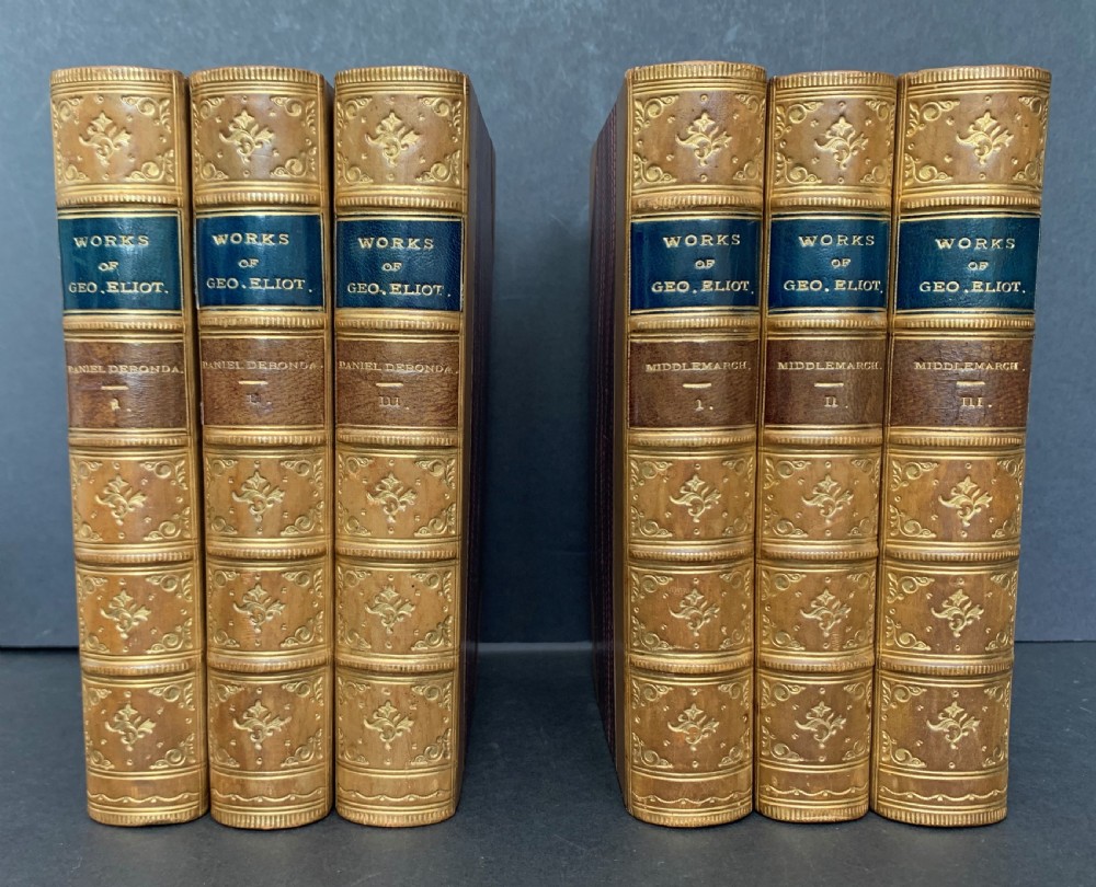 Handsomely bound partial set of The Works of George Eliot in 18 books View V