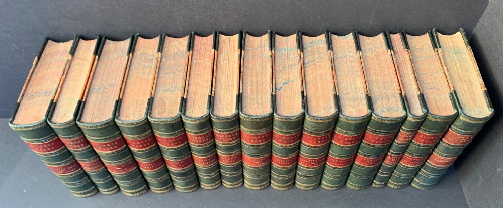 Forster's Life of Dickens, 13 of Dicken's novels and some of his short stories contained in 15 uniformly bound books 1867-1875 View III