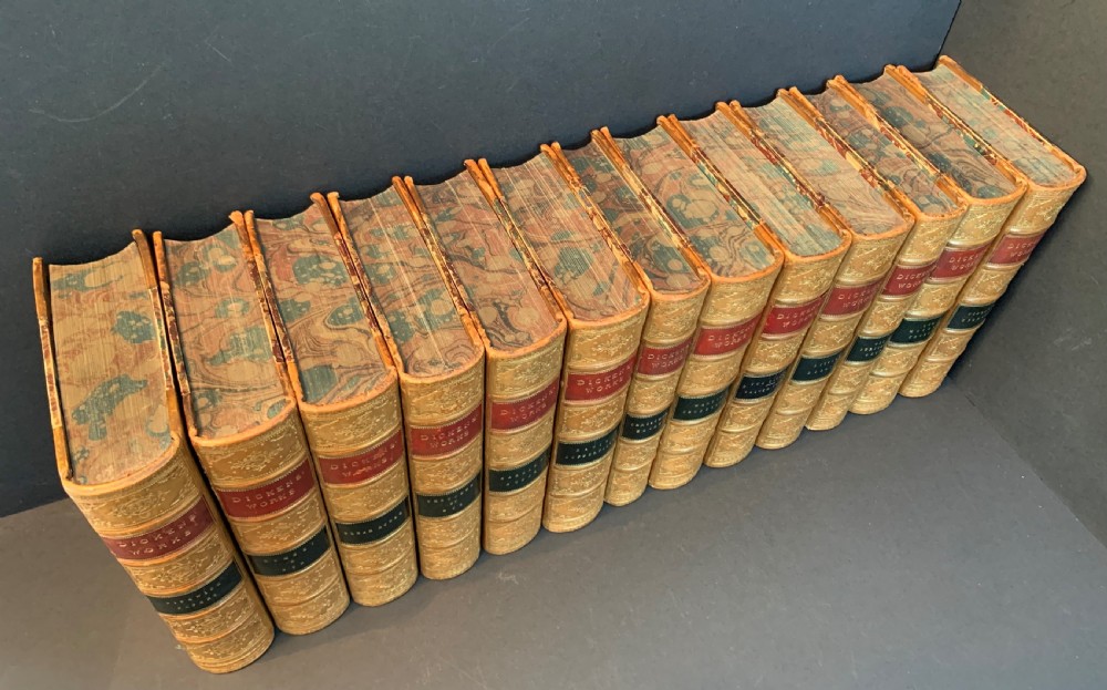 13 handsomely bound books by Charles Dickens circa 1880 View III