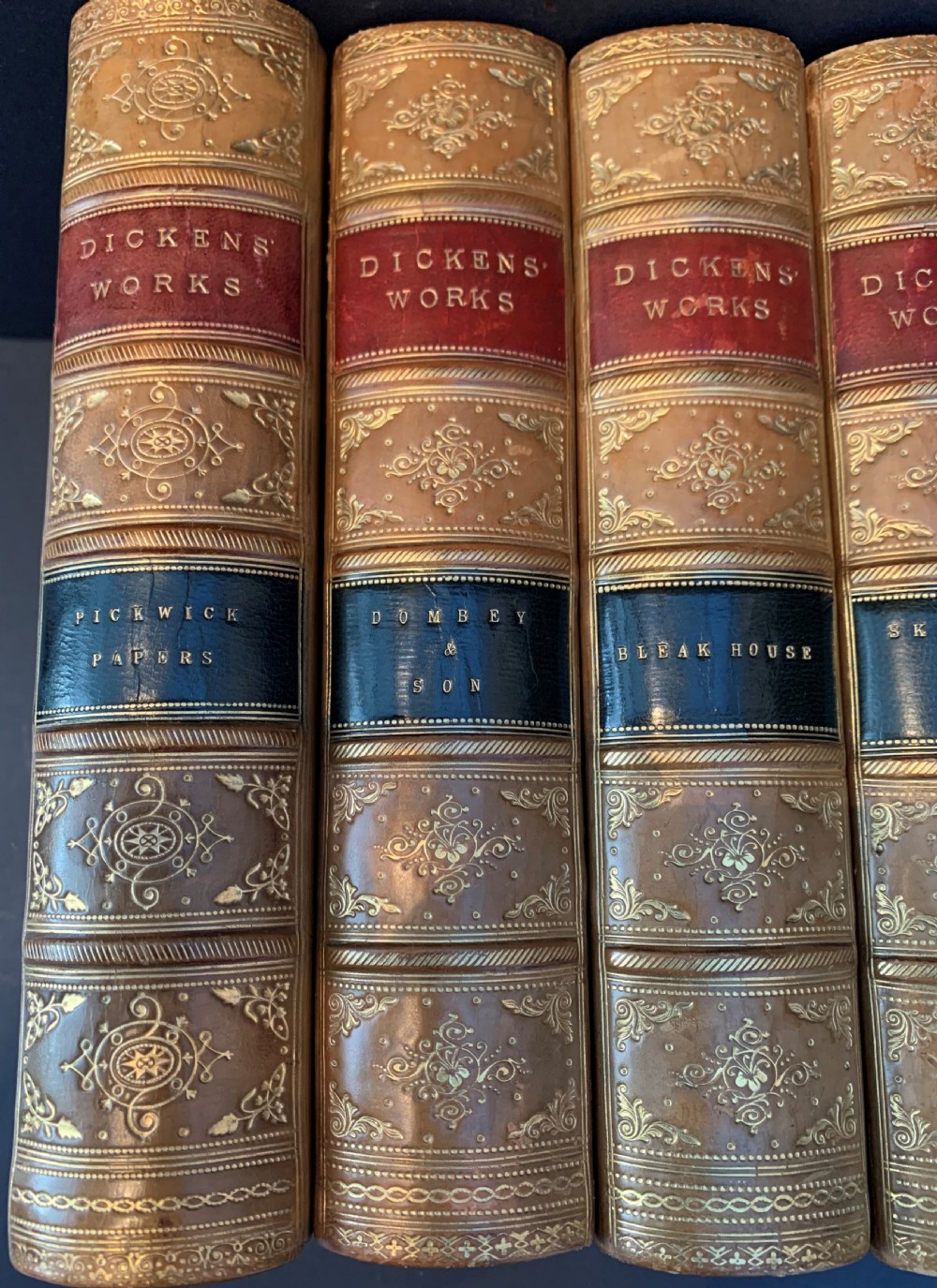 13 handsomely bound books by Charles Dickens circa 1880 View VI