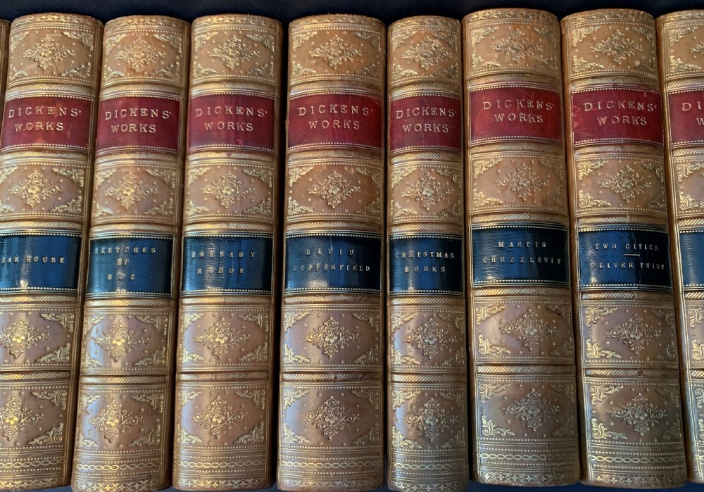 13 handsomely bound books by Charles Dickens circa 1880 View VII
