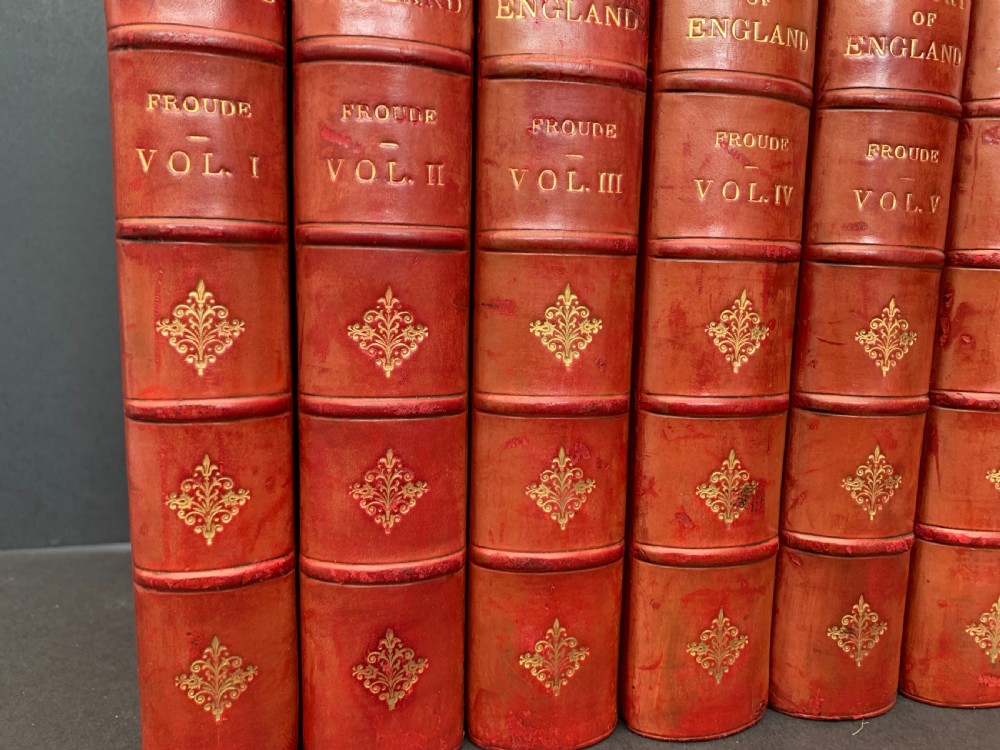 12 book first edition set of Froude's History of England dated 1856-1870 View III