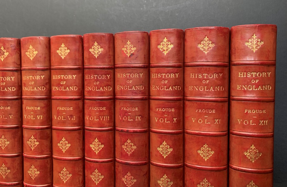 12 book first edition set of Froude's History of England dated 1856-1870 View IV