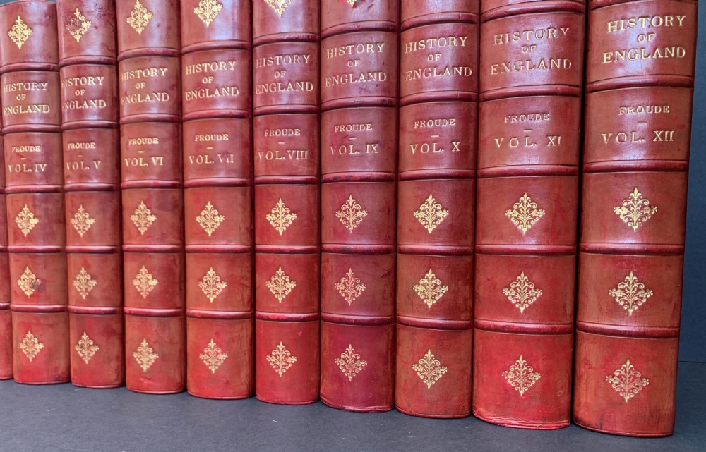 12 book first edition set of Froude's History of England dated 1856-1870 View V