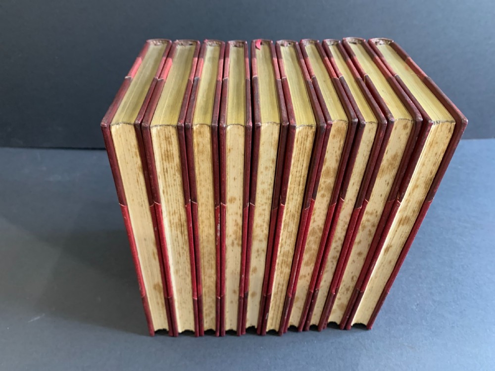 An attractively bound set of books comprising the first 10 Indian Stories of F W Bain dated 1911-1914 View IV