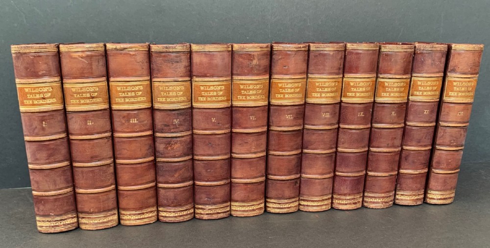 12 book set of Wilson's Tales of the Borders and of Scotland.  Historical, Traditionary and Imaginative circa 1880