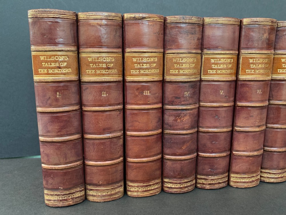 12 book set of Wilson's Tales of the Borders and of Scotland.  Historical, Traditionary and Imaginative circa 1880 View II