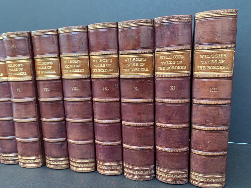 12 book set of Wilson's Tales of the Borders and of Scotland.  Historical, Traditionary and Imaginative circa 1880 View III