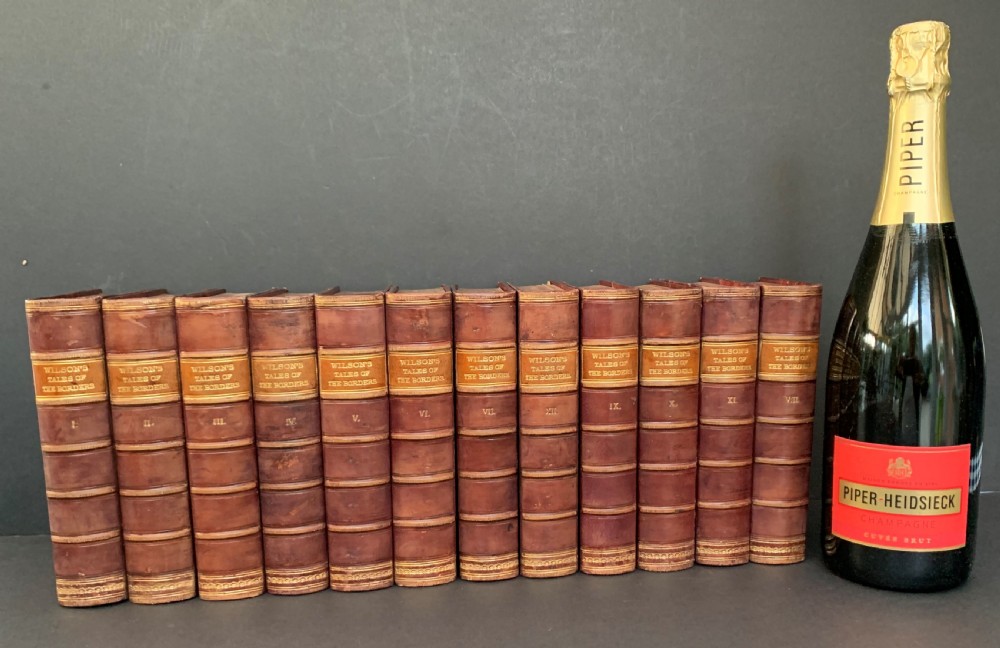 12 book set of Wilson's Tales of the Borders and of Scotland.  Historical, Traditionary and Imaginative circa 1880 View XII