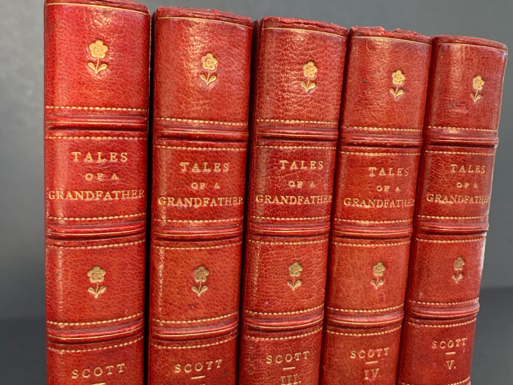 Sir Walter Scott's Tales of a Grandfather covering series I-III in 5 books dated 1836 View IV