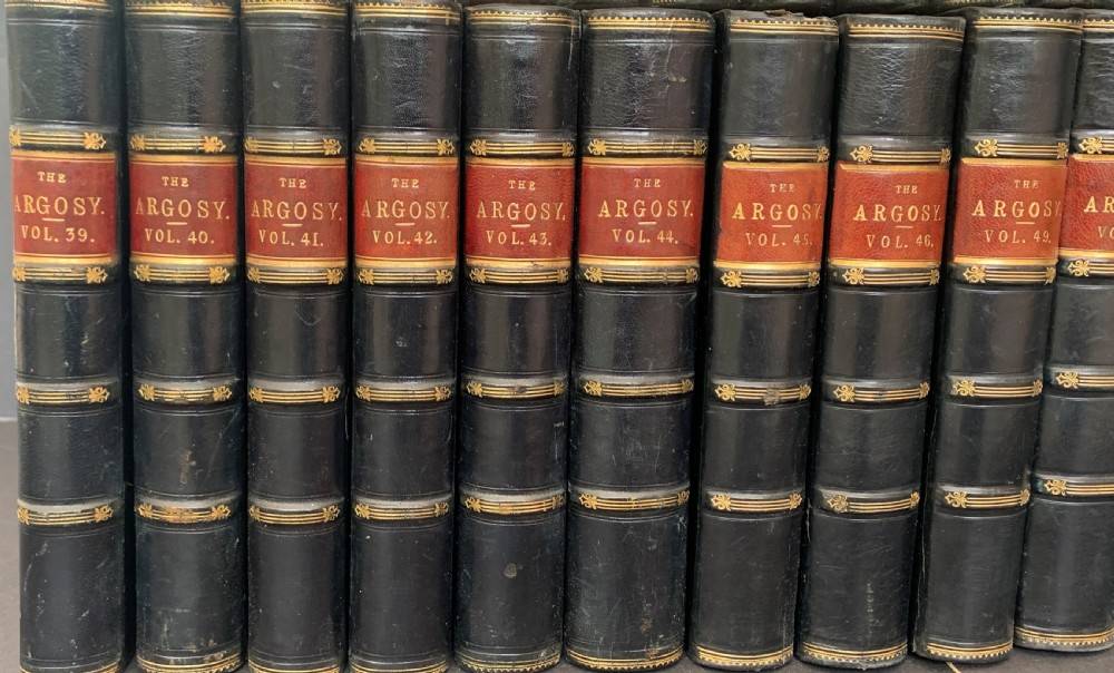 Uniformly bound 32 book run of The Argosy 1877-1893 (volumes 23-56 but missing volumes 46 & 47) View IV