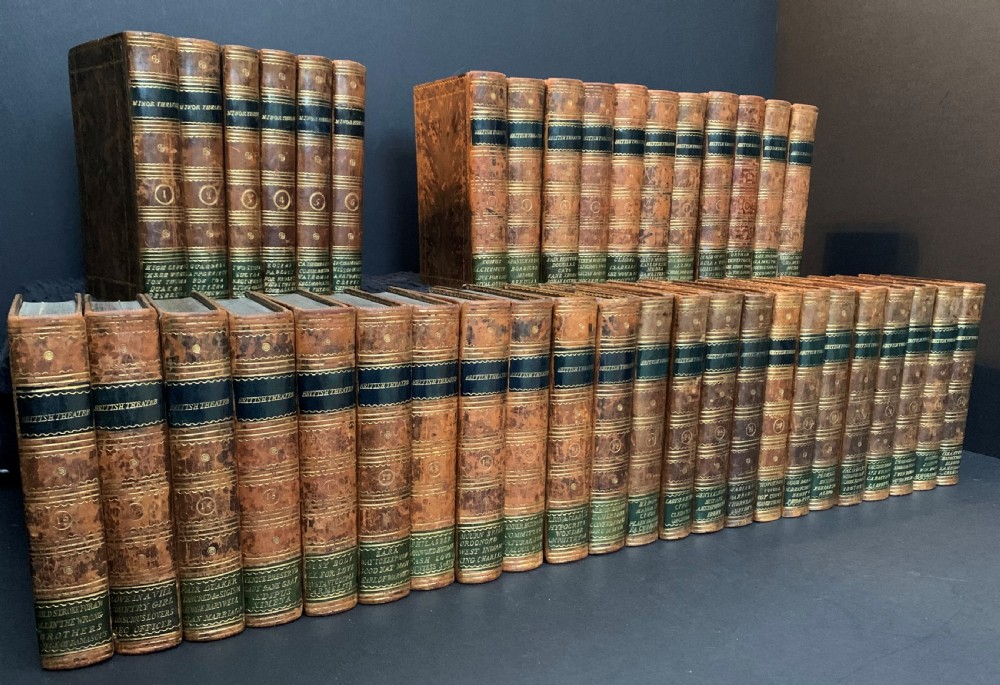 2 complete sets of books on British Theatre comprising 40 volumes dated 1797 & 1806