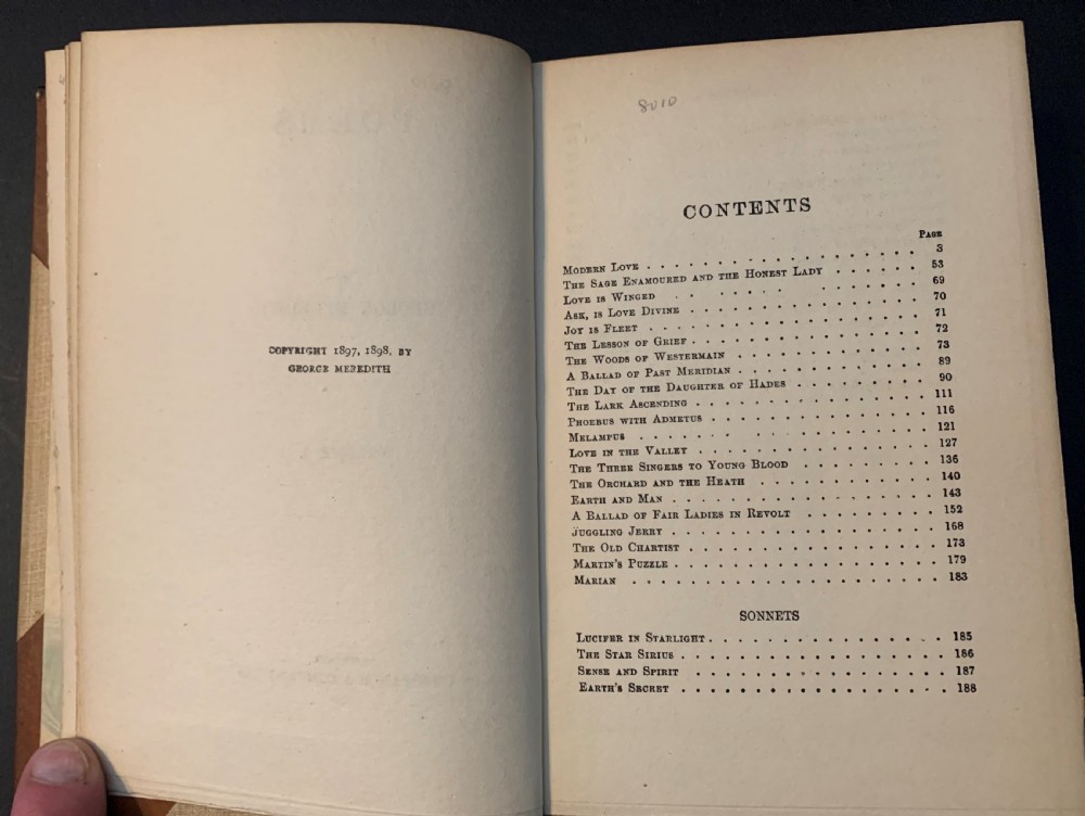 17 uniformly bound books of George Meredith's Works dated 1910/1914 View VIII