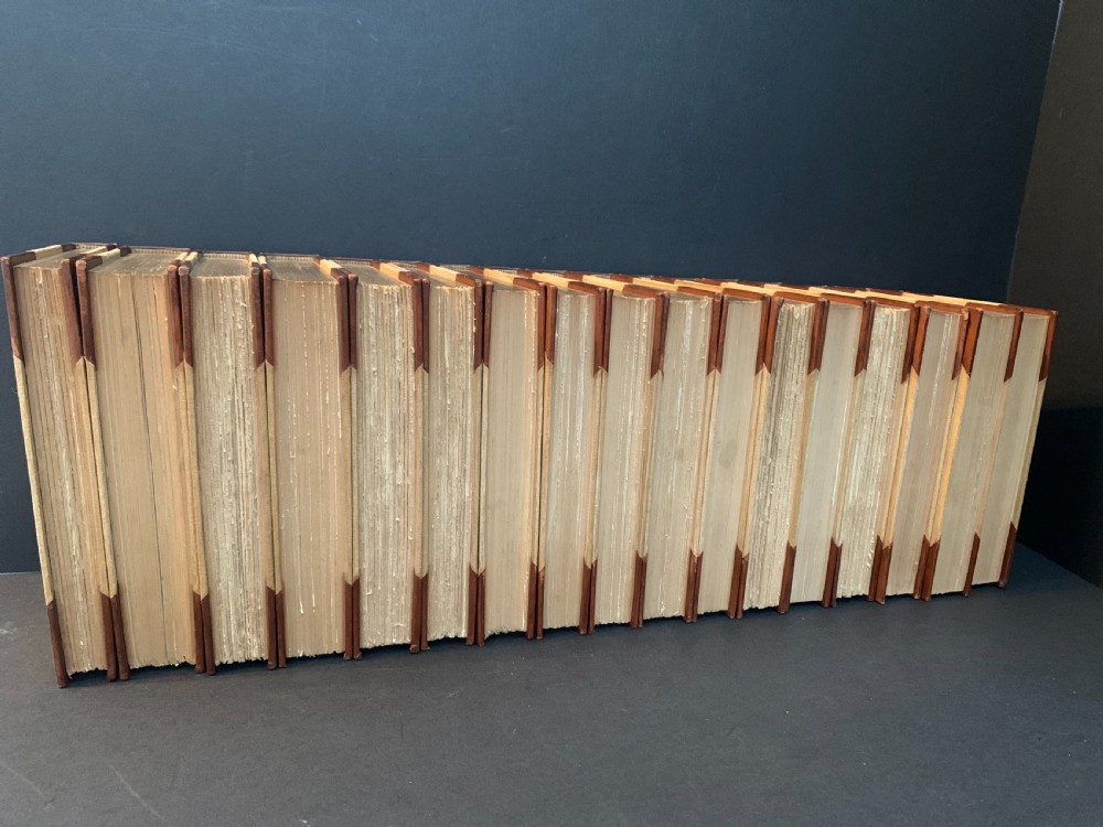 17 uniformly bound books of George Meredith's Works dated 1910/1914 View XI