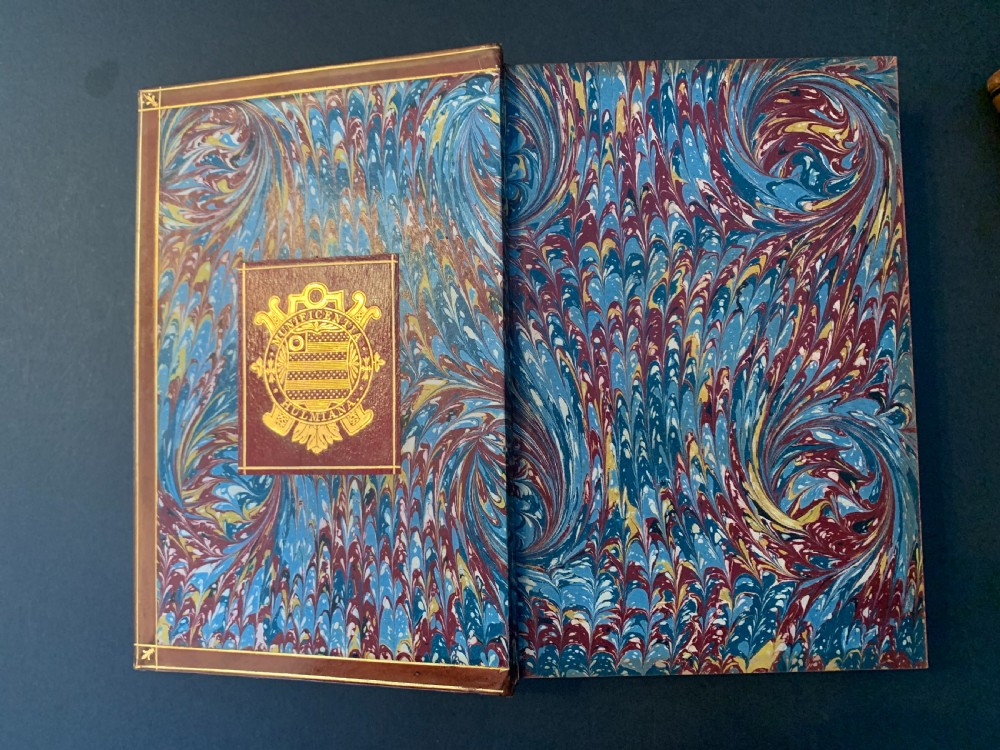 Beautifully bound 2 book set of Taylor's The Rule and Exercise of Holy Living and Holy Dying dated 1857 View V