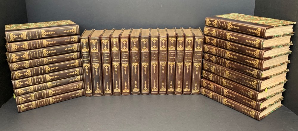 31 attractively bound books in French text by Nobel prize winning author Anatole France circa 1920