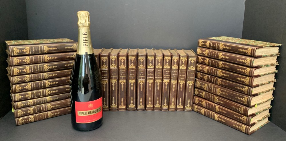 31 attractively bound books in French text by Nobel prize winning author Anatole France circa 1920 View III