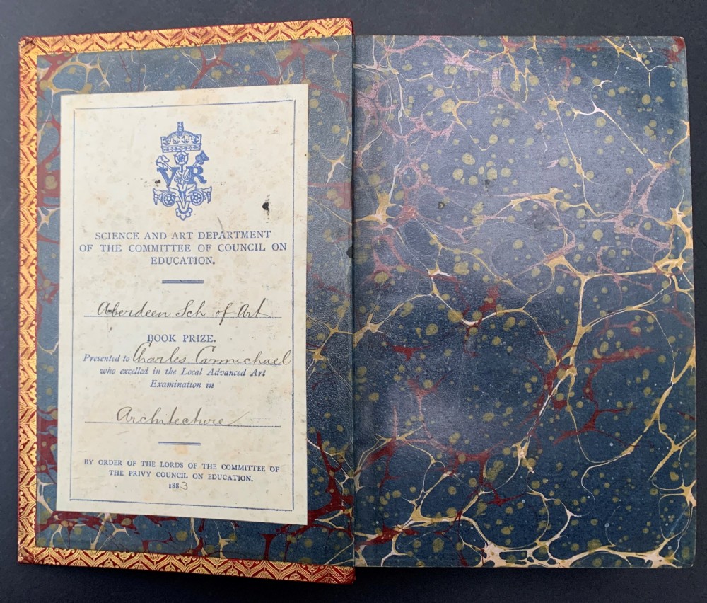 Rosengarten's Handbook of Architectural Styles with 639 illustrations in an elaborately gilt decorated full morocco prize binding  View VII