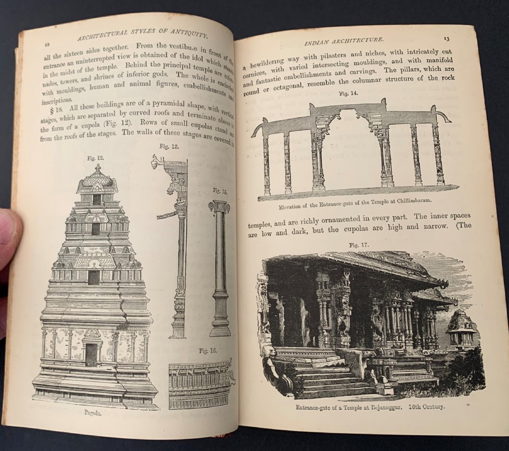 Rosengarten's Handbook of Architectural Styles with 639 illustrations in an elaborately gilt decorated full morocco prize binding  View X