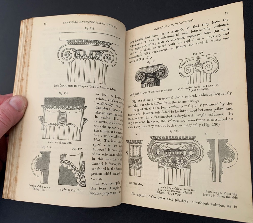 Rosengarten's Handbook of Architectural Styles with 639 illustrations in an elaborately gilt decorated full morocco prize binding  View XI
