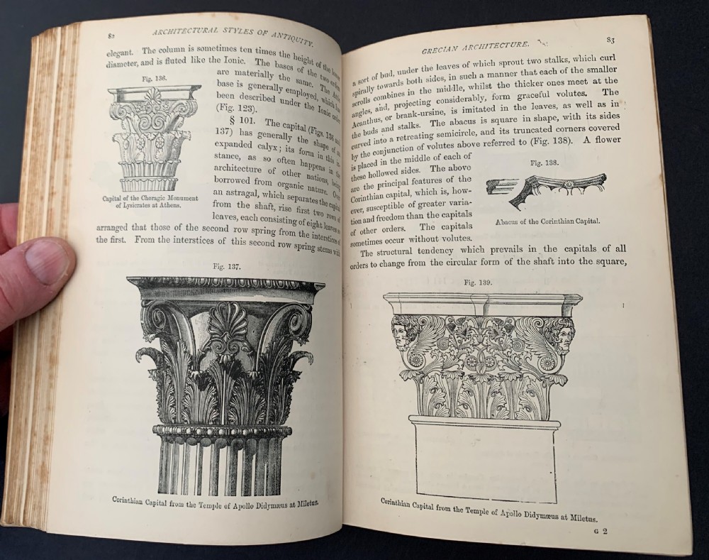 Rosengarten's Handbook of Architectural Styles with 639 illustrations in an elaborately gilt decorated full morocco prize binding  View XIII