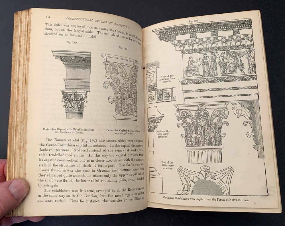 Rosengarten's Handbook of Architectural Styles with 639 illustrations in an elaborately gilt decorated full morocco prize binding  View XVII
