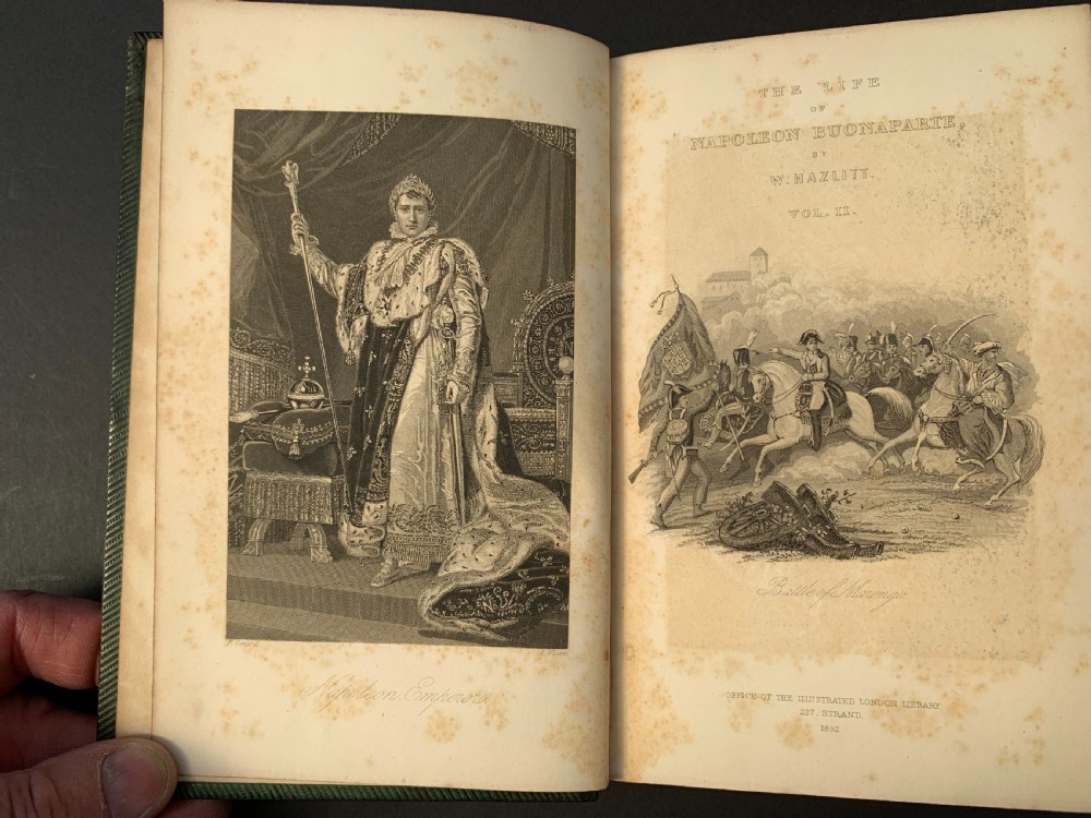 William Hazlitt's Life of Napoleon Buonaparte complete in 4 handsome leather bound books dated 1852 View X