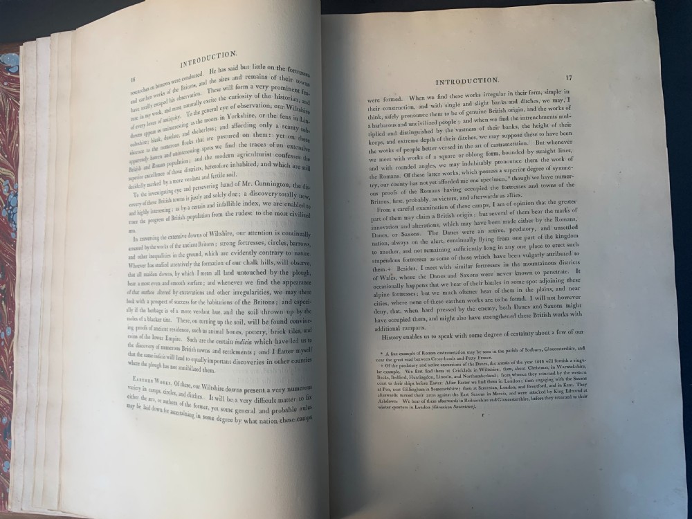 Regency period 2 book elephant folio 1st Edition set of Sir William Colt Hoare's Ancient History of Wiltshire with numerous full page engraved plates View XII