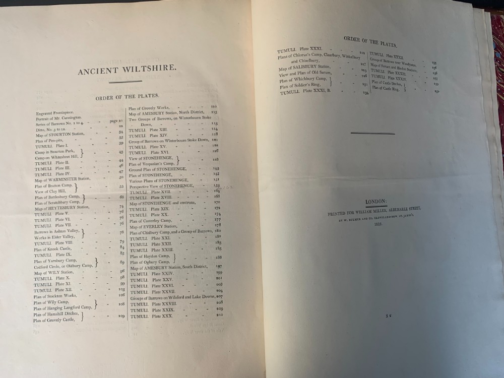 Regency period 2 book elephant folio 1st Edition set of Sir William Colt Hoare's Ancient History of Wiltshire with numerous full page engraved plates View XVII