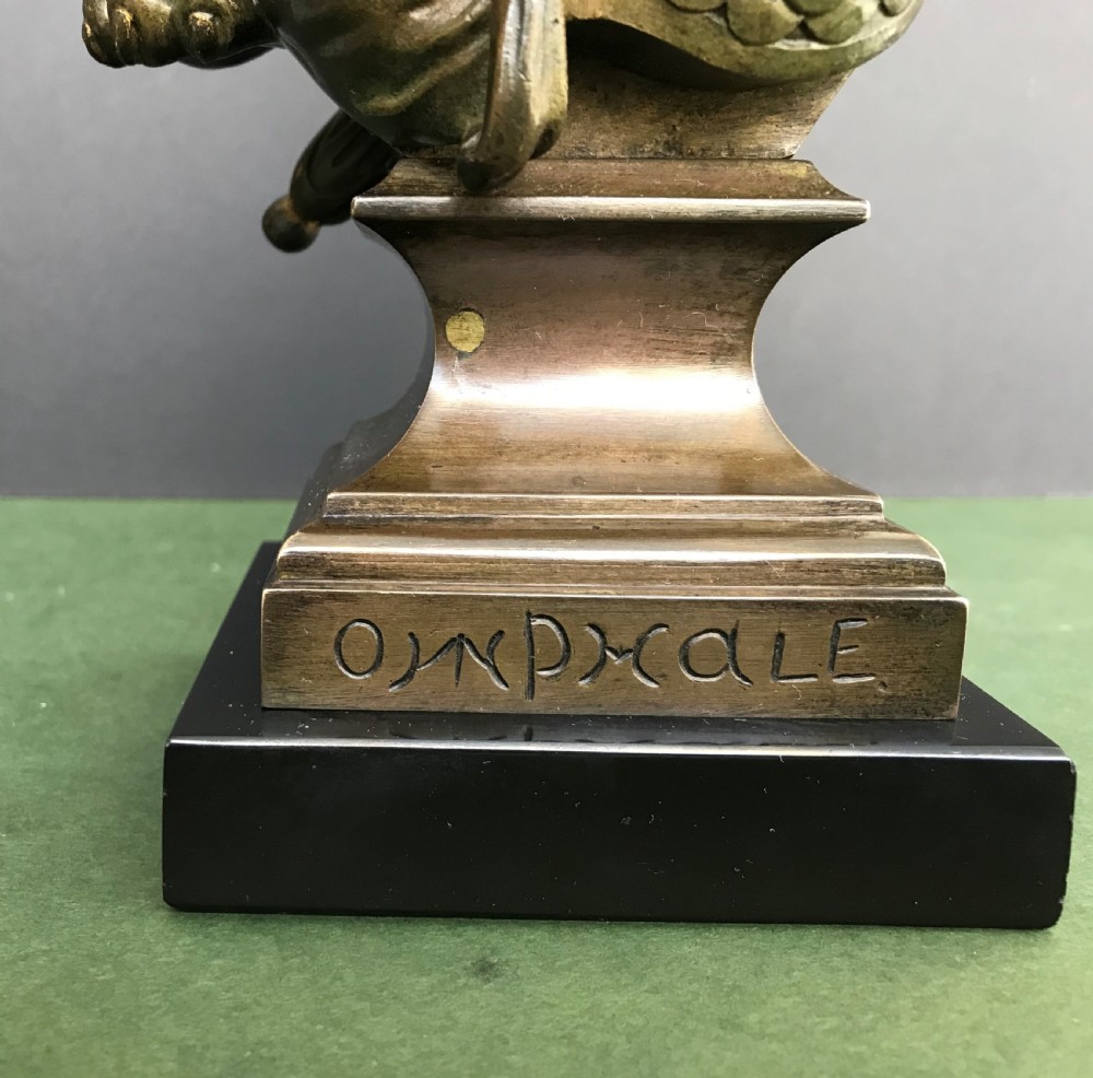 A well executed late 19th century French signed bronze of Omphale View V