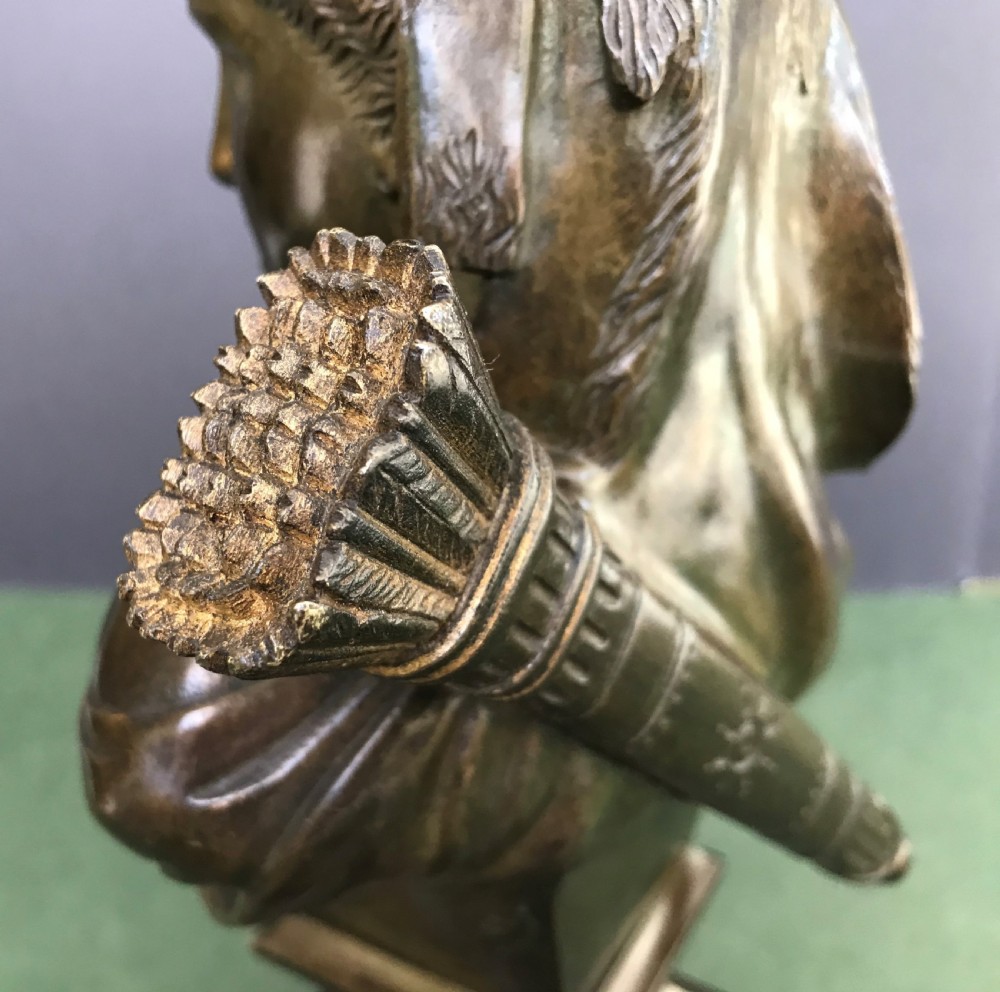 A well executed late 19th century French signed bronze of Omphale View IX