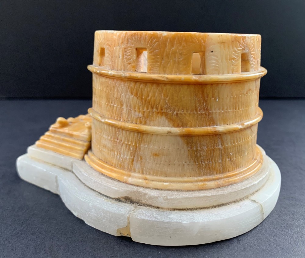 Small Grand Tour alabaster architectural model of part of The Pantheon circa 1880 View IV