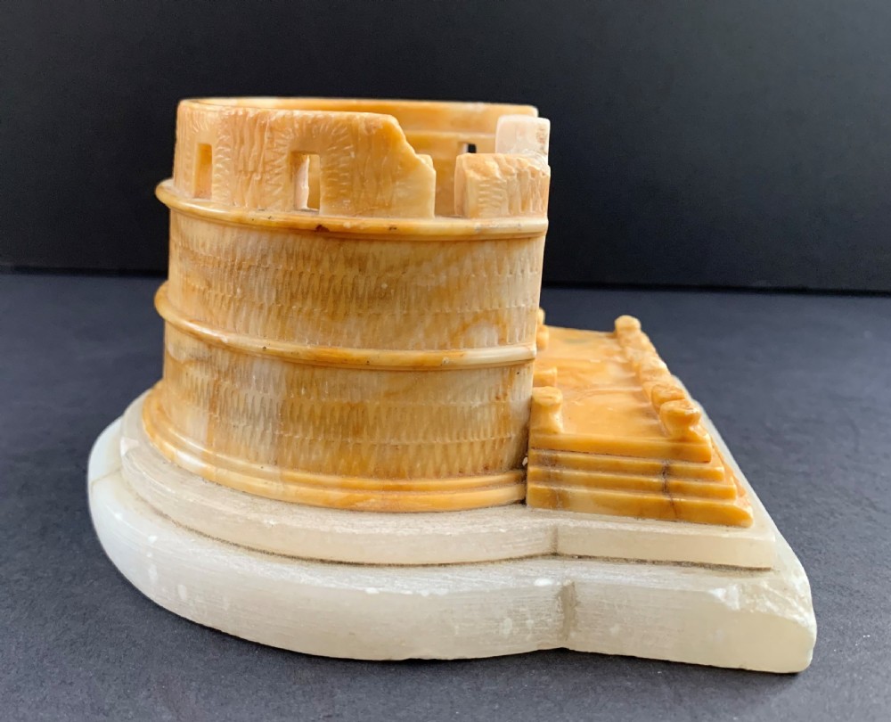 Small Grand Tour alabaster architectural model of part of The Pantheon circa 1880 View VI