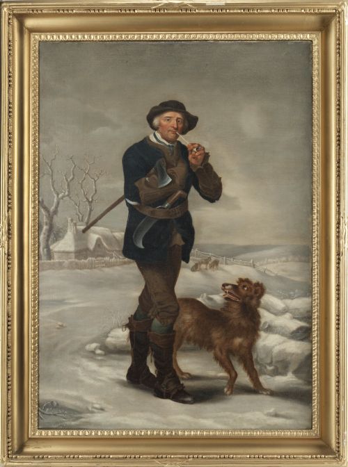 Follower of Thomas Barker of Bath (Pontypool 1769-1847 Bath), Original Oil Painting, Woodcutter in the Winter