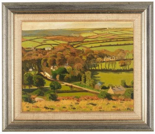 Robert Morson Hughes (British, 1873-1953) Original Signed Country Landscape, Cornwall