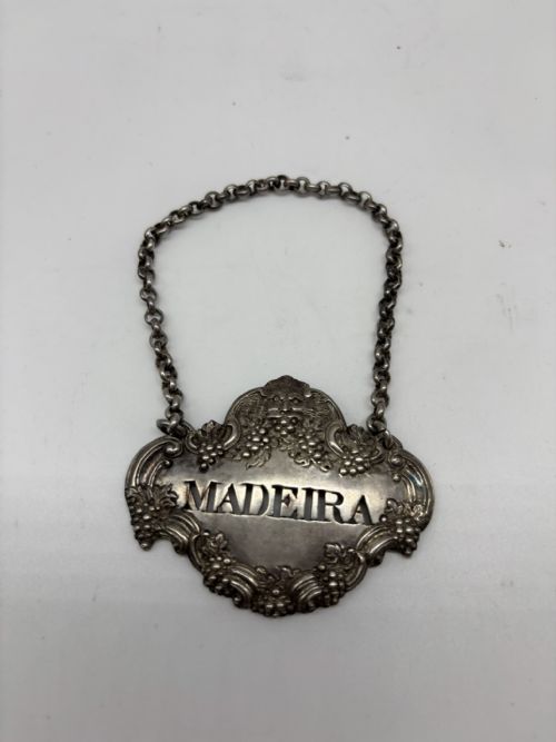 Scottish Georgian Silver Madeira Wine Label