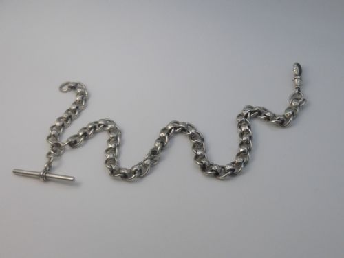 VICTORIAN SILVER WATCH CHAIN