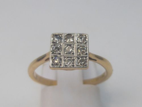 EDWARDIAN 18CT AND PLATINUM DIAMOND RING